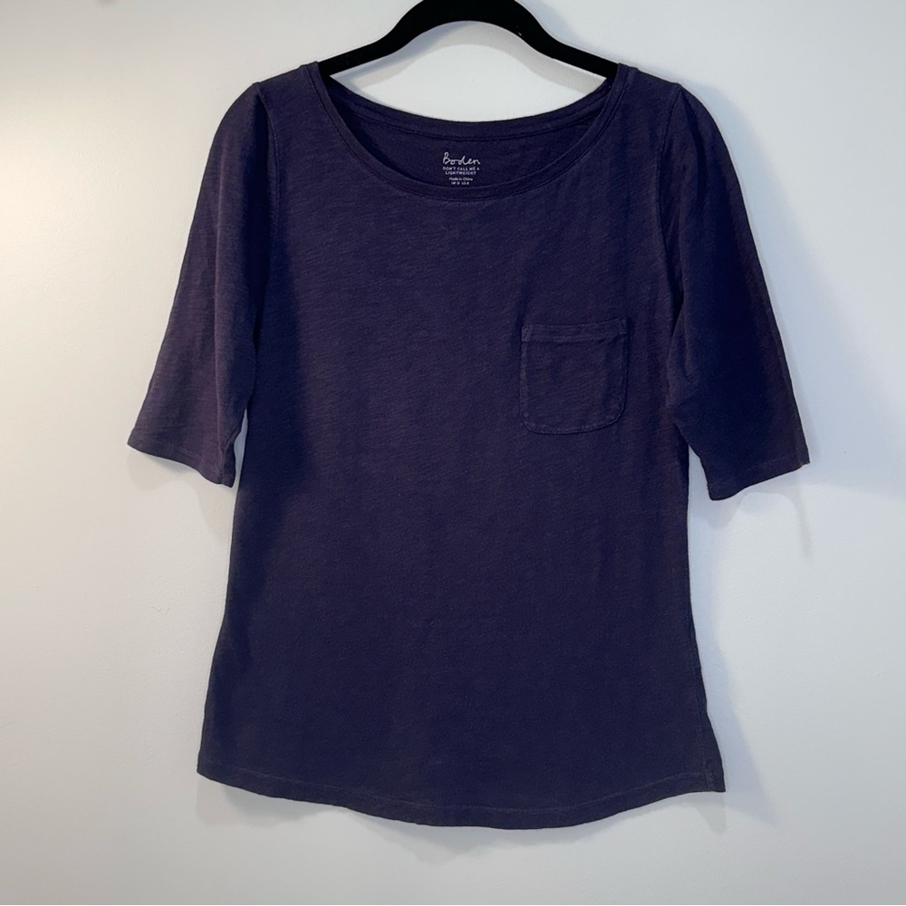Boden Lightweight Navy Blue Half Sleeve Top Women’s 8